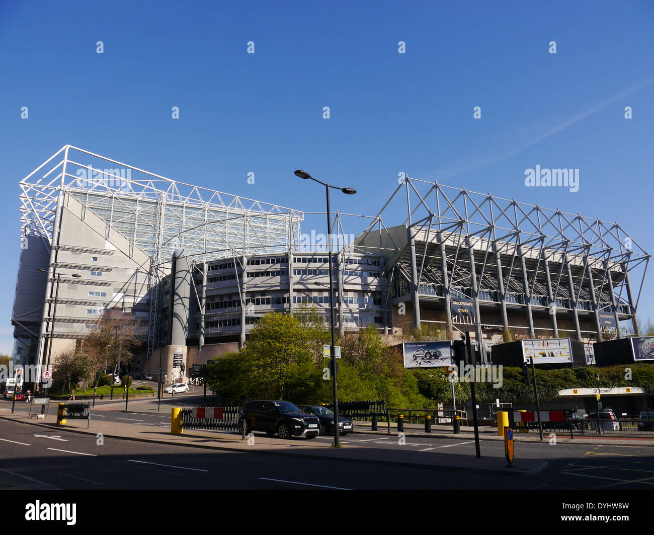 Avis de Newcastle United ( NUFC ) Terrain de football, St James' Park, Gallowgate, Newcastle upon Tyne, England, UK Banque D'Images