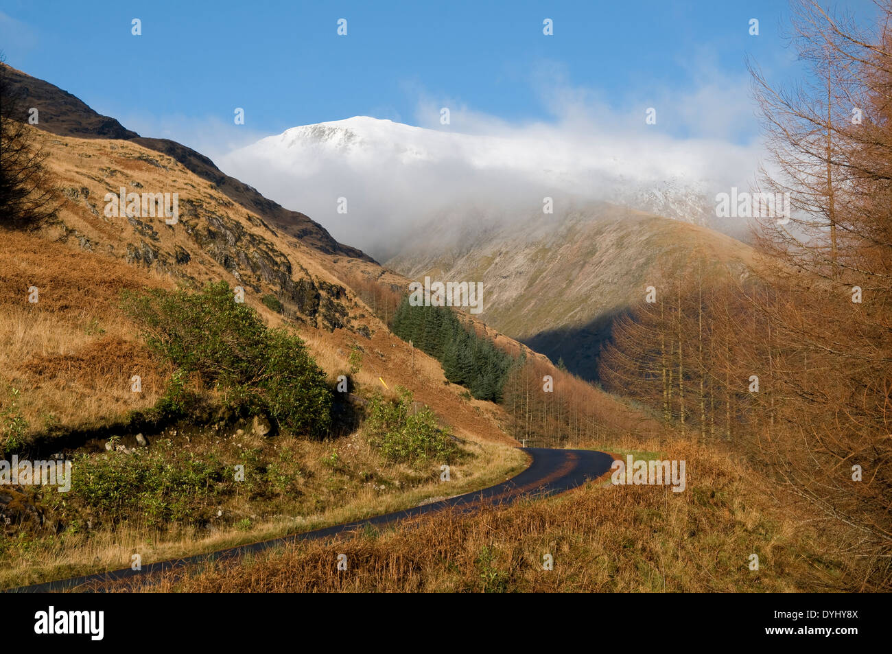 Glen Etive Loch Etive et Banque D'Images