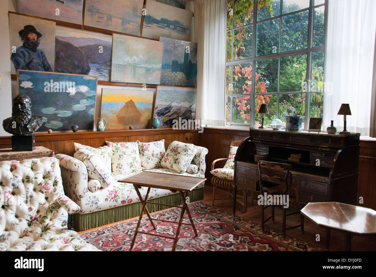 Intérieur de la maison de Claude Monet à Giverny, Normandie, France