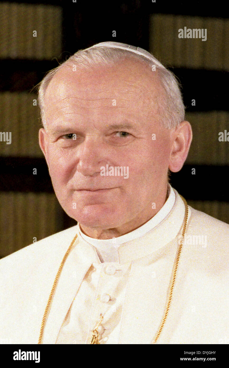Le Pape Jean Paul II Portrait Banque D'Images