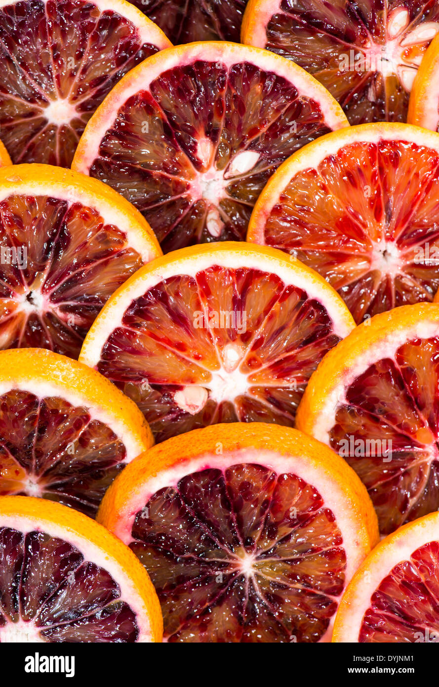 Comme Orangees sang gros plan détaillé pour l'utilisation de texture ou d'arrière-plan Banque D'Images