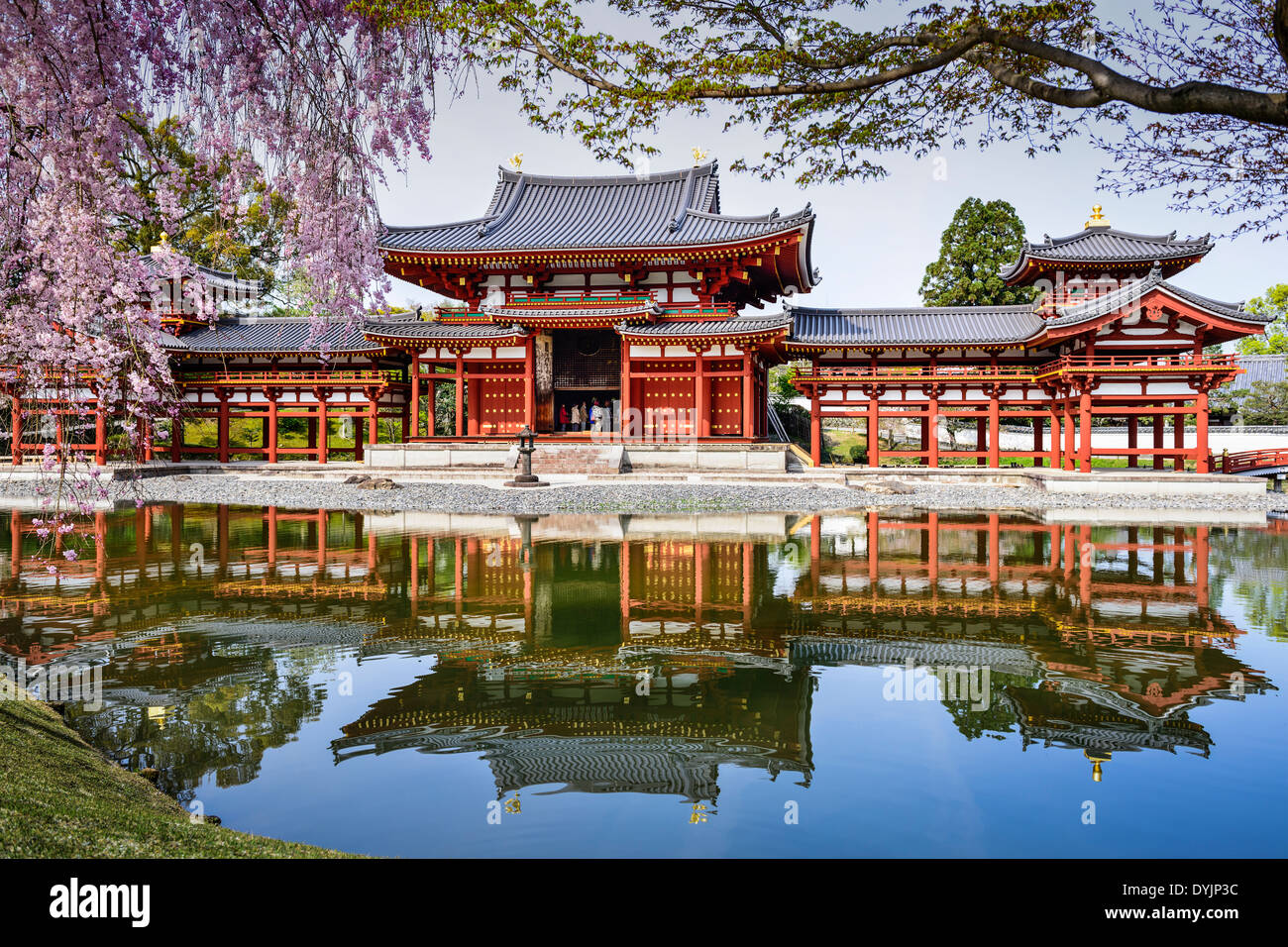 Kyoto, Japon à Temple Byodo-in. Banque D'Images