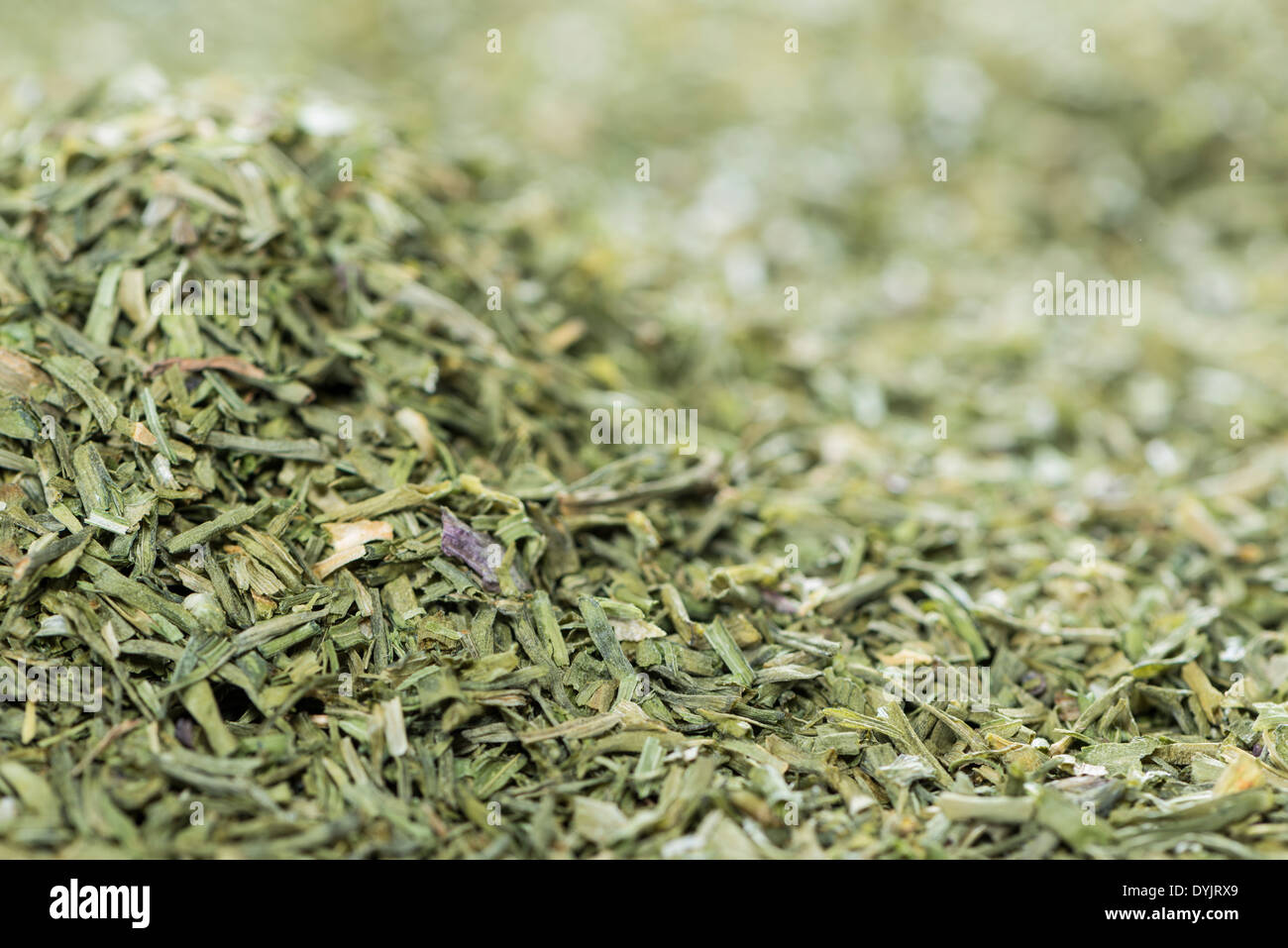 La ciboulette séchée de droit pour l'utilisation d'arrière-plan ou comme texture Banque D'Images