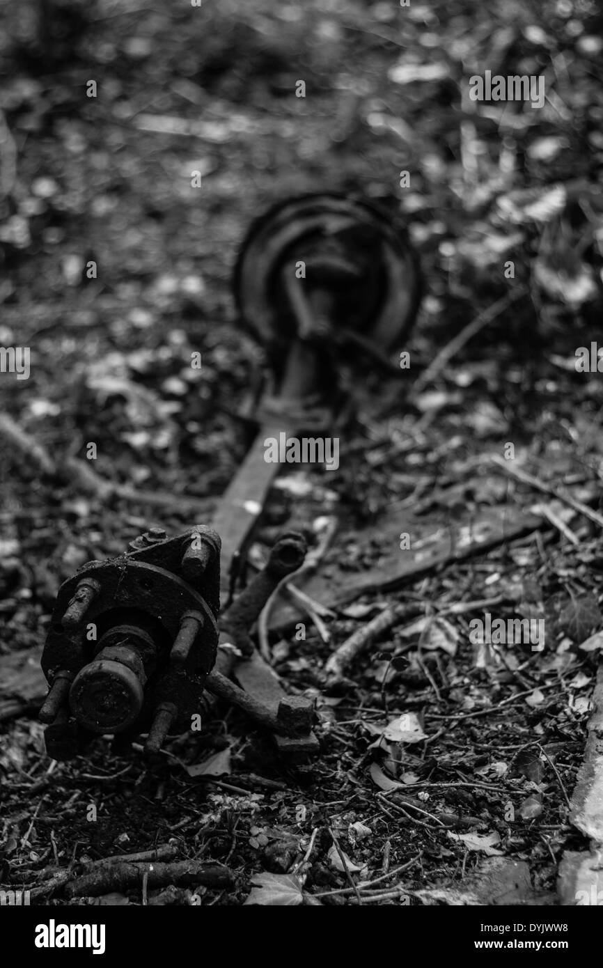 Location de partie sur sol en noir et blanc Banque D'Images