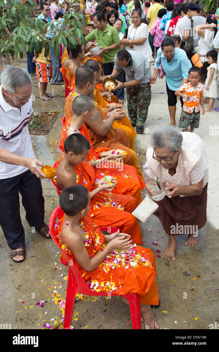 Le festival de Songkran Banque D'Images