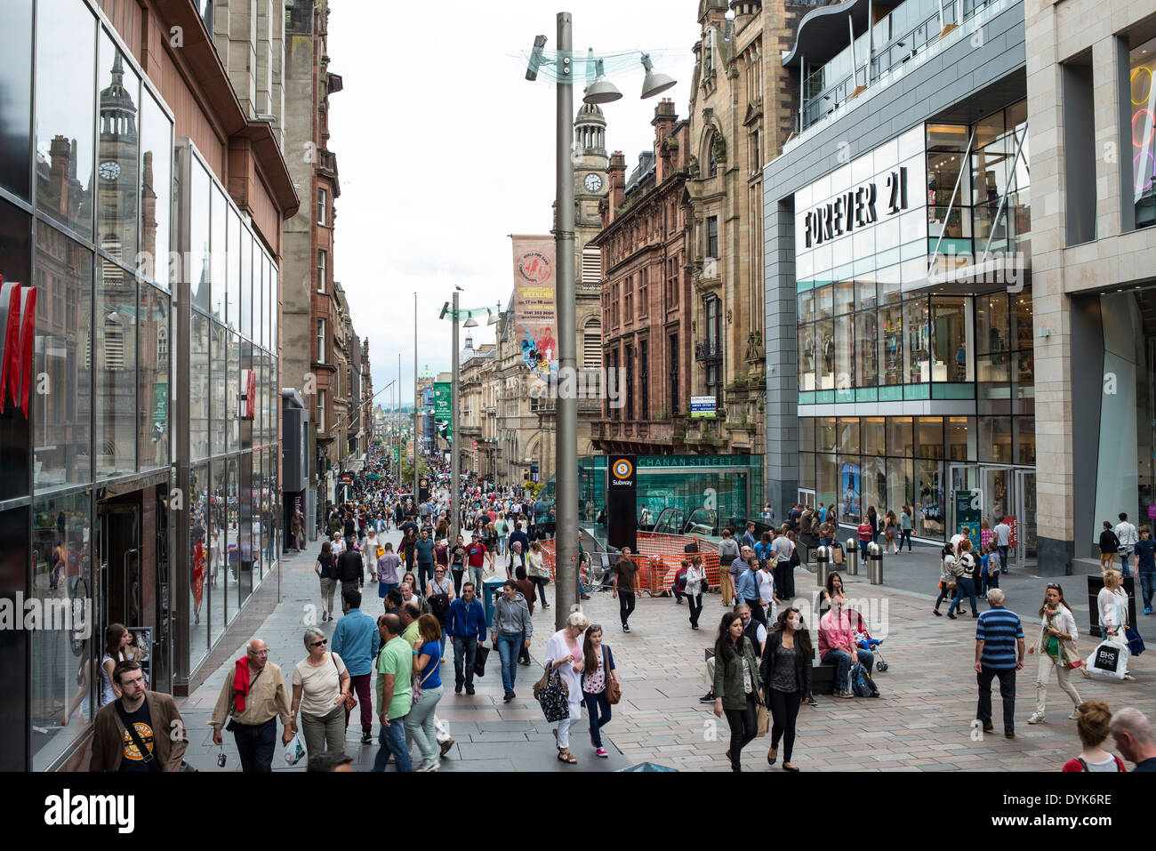 Buchanan Street, Glasgow Banque D'Images