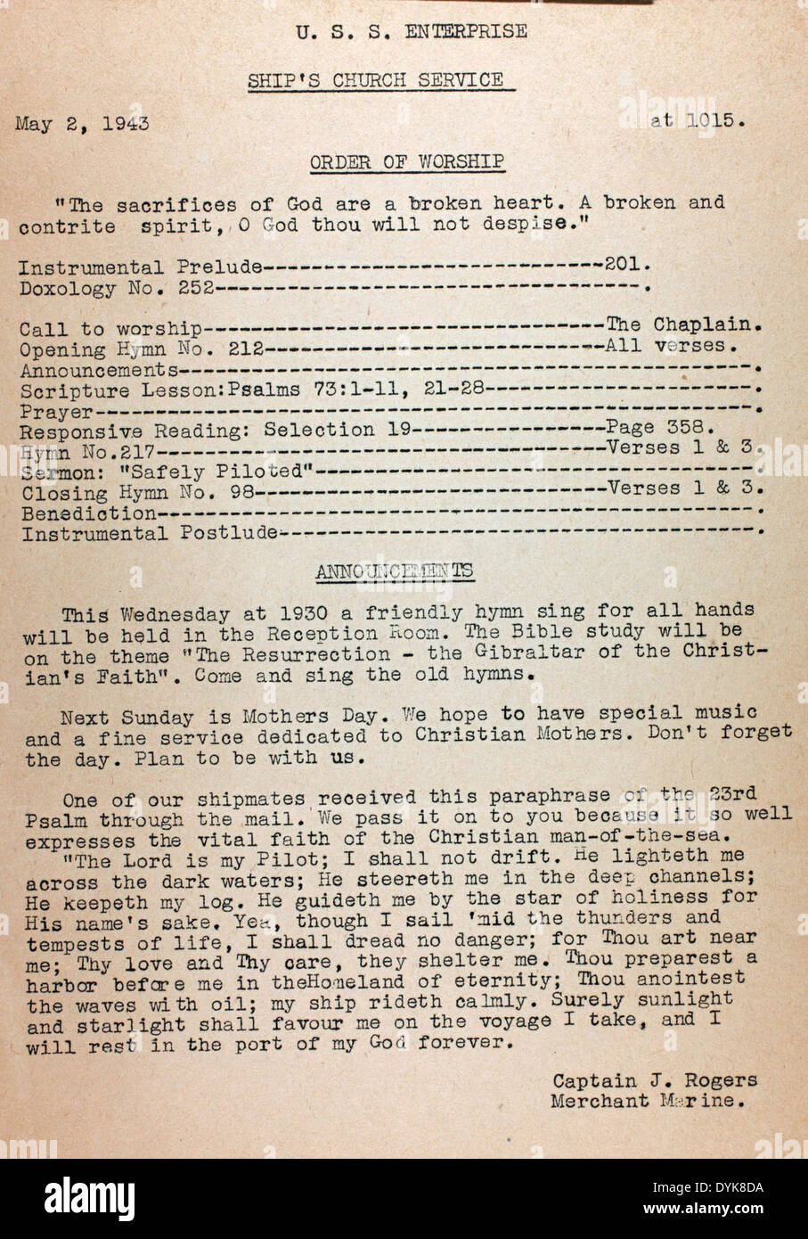 L'USS Enterprise (CV-6) était l'un des porte-avions les plus décorés de la seconde Guerre mondiale, jouant un rôle central dans de nombreuses batailles à travers le Pacifique. Banque D'Images