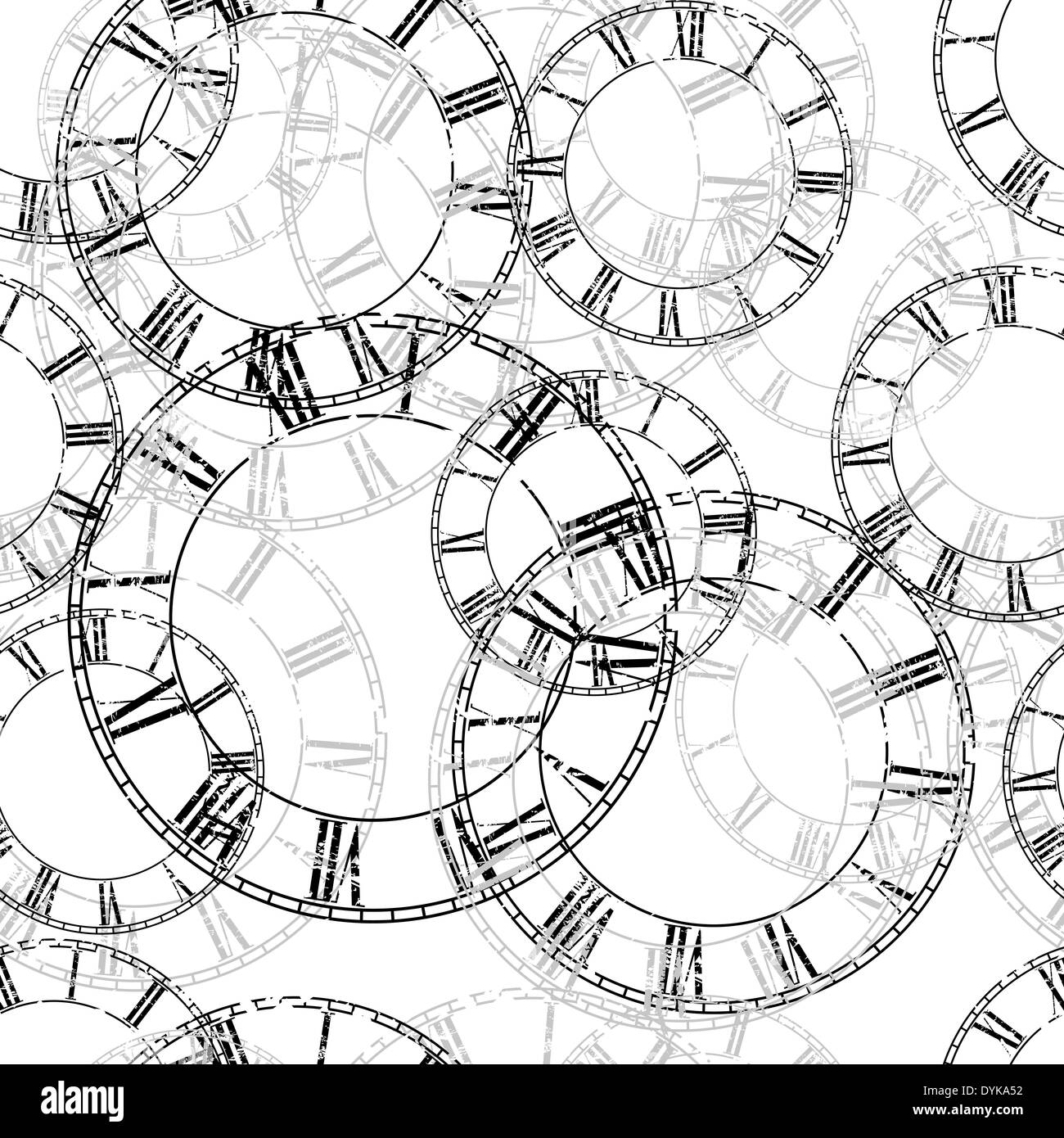 Vector vintage réveil on white background Illustration transparente .clip art Banque D'Images