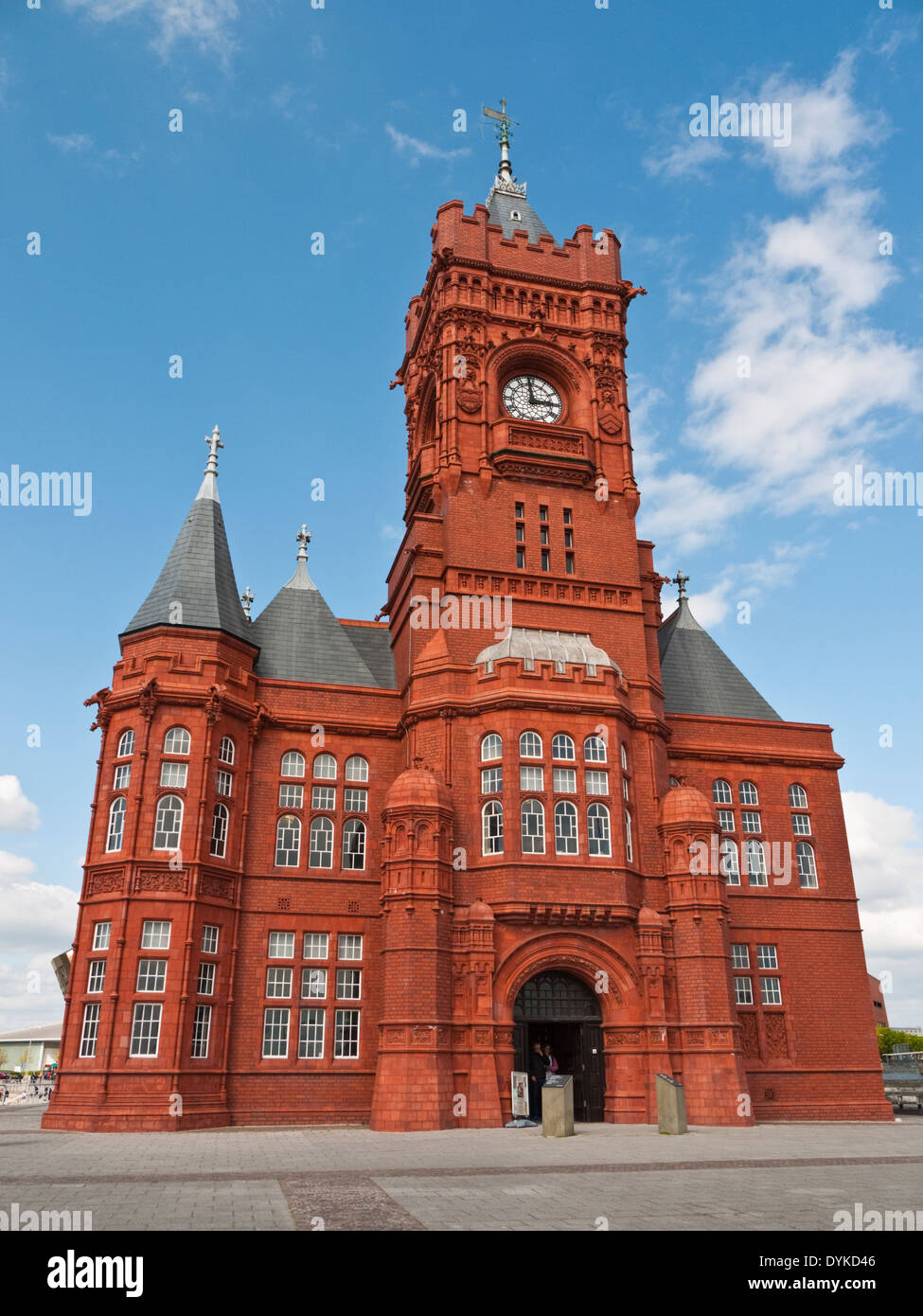 Pierhead Building, Cardiff Bay - dans le domaine de l'Assemblée nationale du Pays de Galles. Construit en 1897, l'AC pour l'Bute Dock Company Banque D'Images