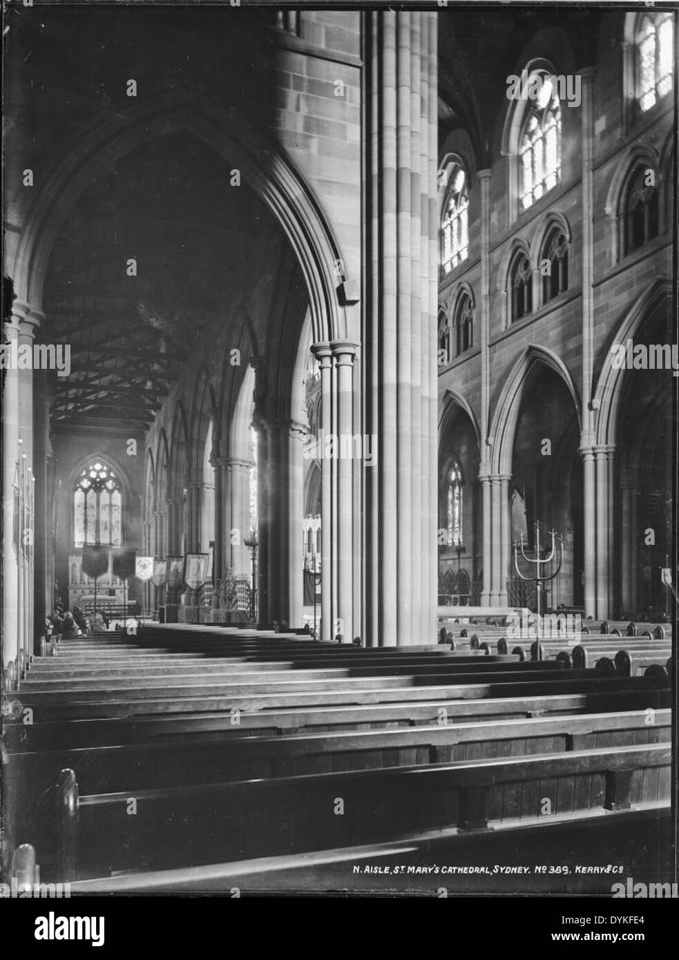 Côté nord, la cathédrale St Mary, Sydney Banque D'Images