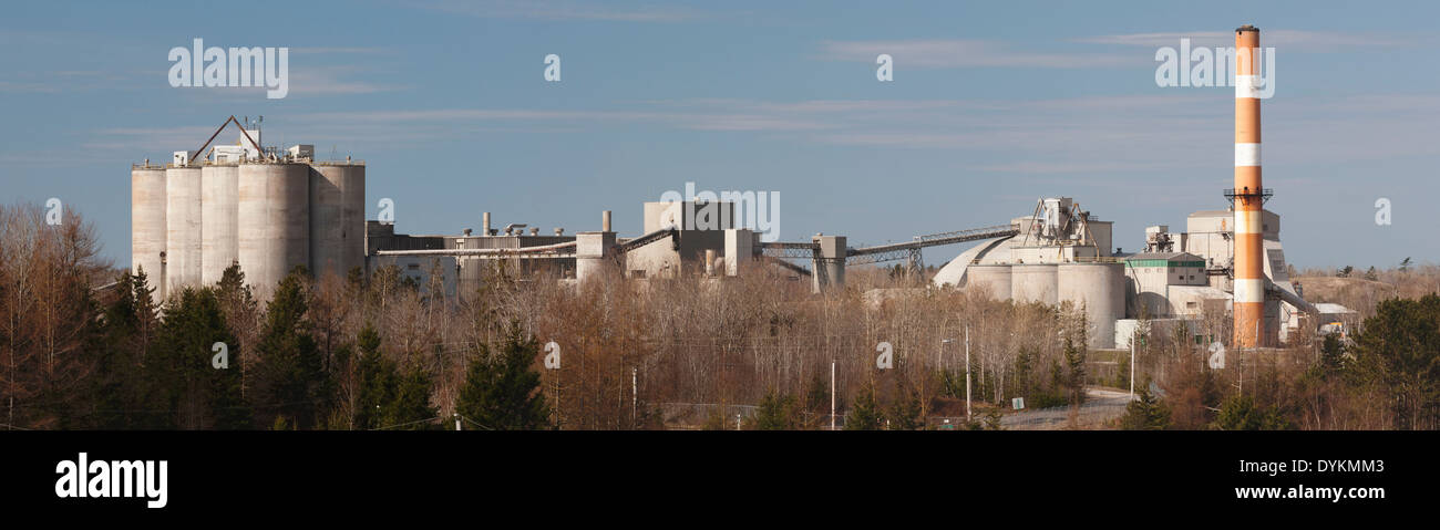 L'usine de ciment Lafarge à Pleasant Valley, près de Brookfield, Nova Scotia, Canada. Banque D'Images