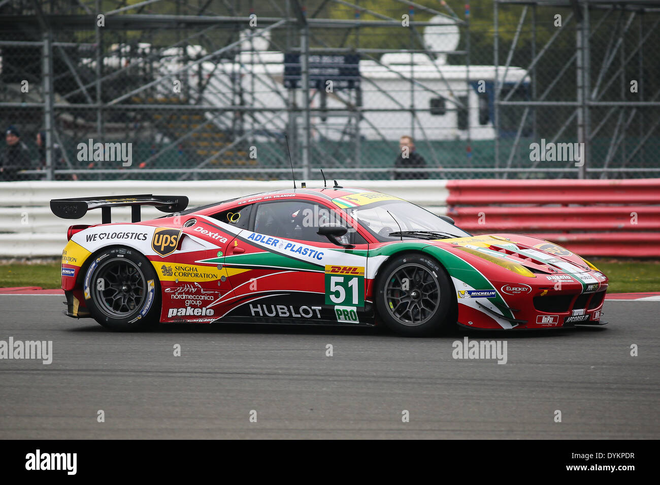 Ferrari F458, AF Corse, le WEC FIA World Endurance Championship 2014 - Silverstone, UK Banque D'Images