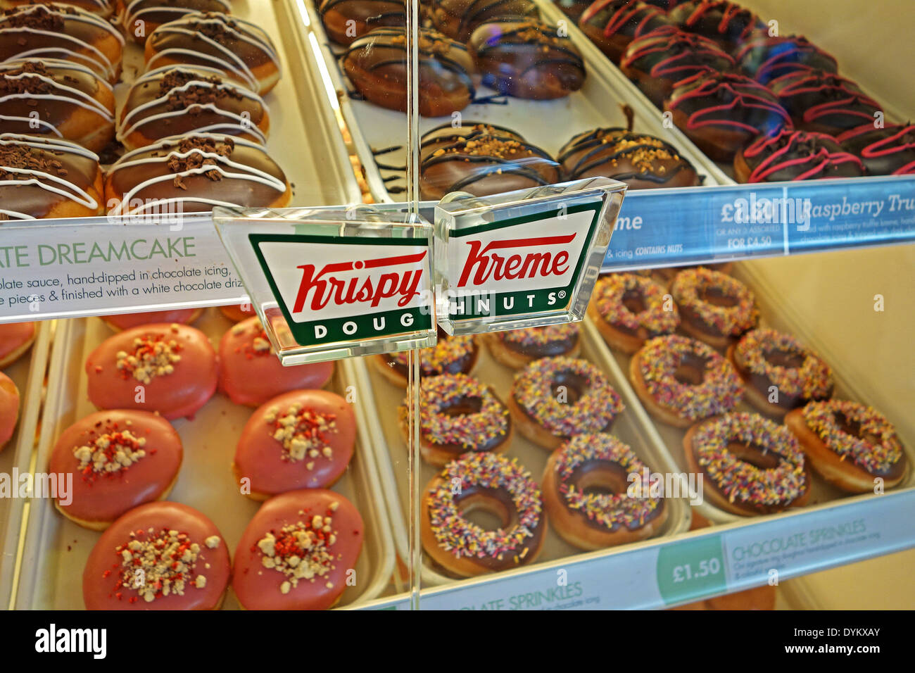 Krispy Kreme sur l'affichage Banque D'Images