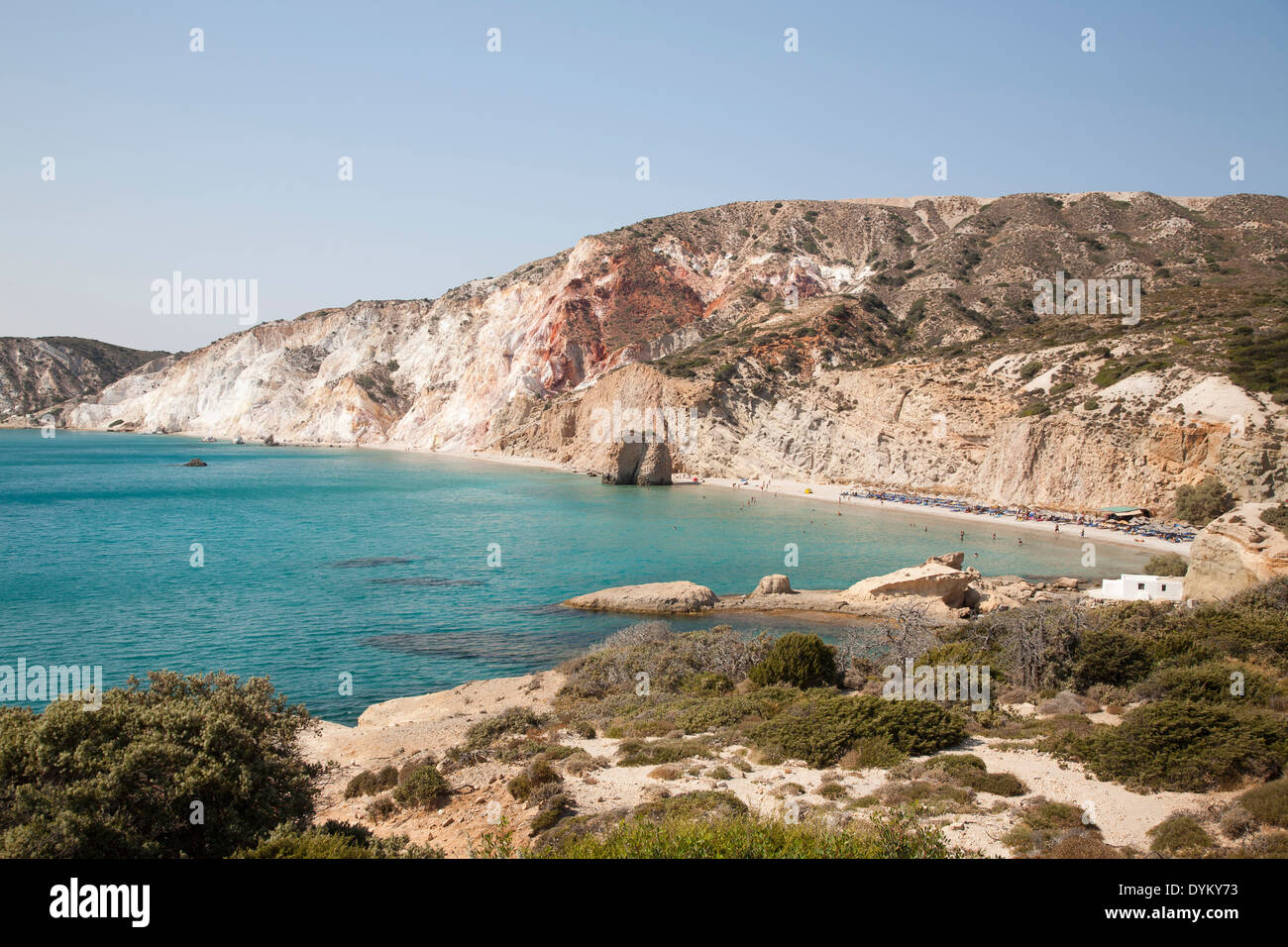 Firiplaka beach, île de Milos, Cyclades, Grèce, Europe Banque D'Images