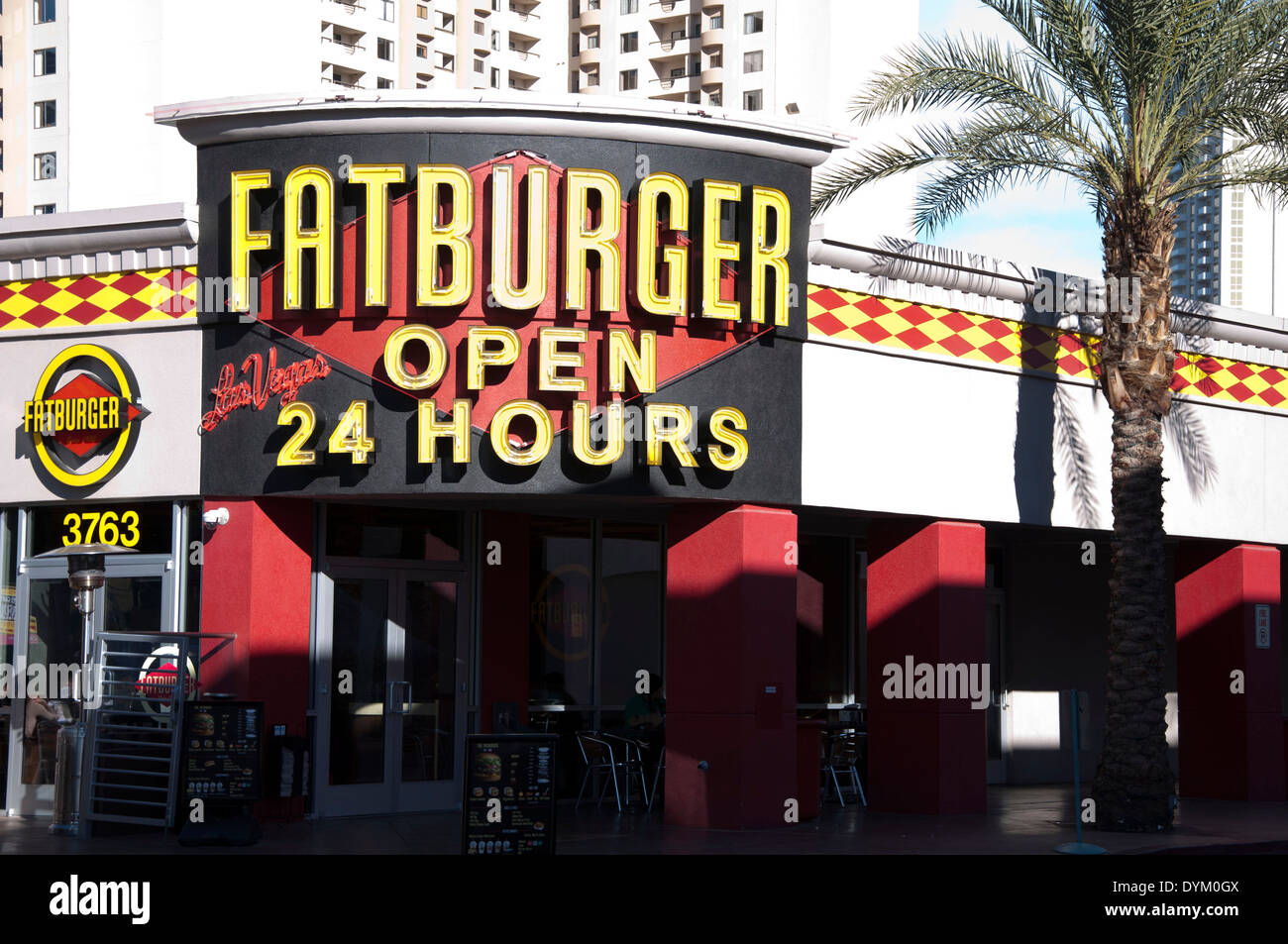 Fatburger ouvert 24 heures Las Vegas, Nevada Banque D'Images