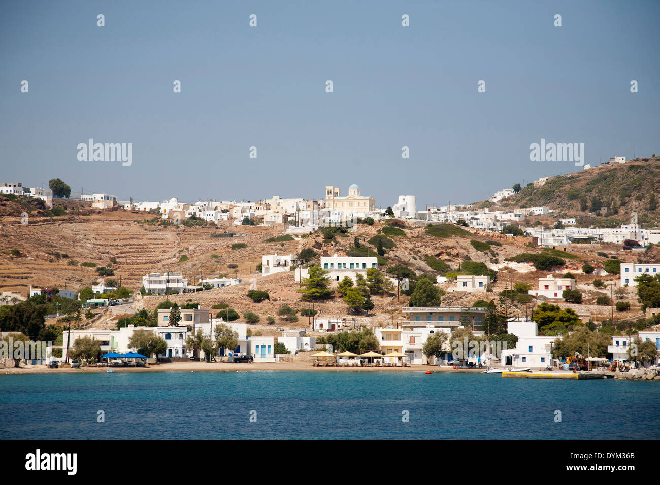 L'île de kimolos chorio, village, îles Cyclades, Grèce, Europe Banque D'Images