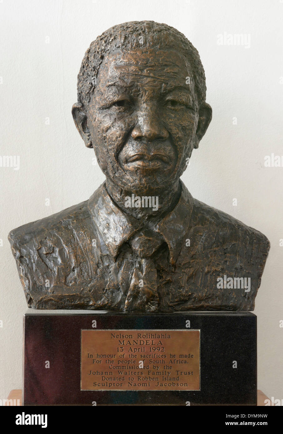 Buste de Nelson Mandela, Cape Town, Western Cape, Afrique du Sud Banque D'Images