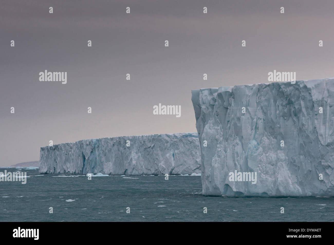 Bråsvellbreen, plus long glacier avant de l'hémisphère nord, Austfonna, Nordaustlandet, archipel du Svalbard Banque D'Images