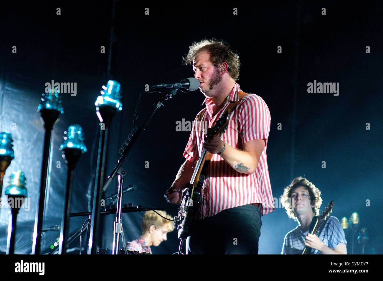 Barcelone - 27 juillet : Bon Iver (American folk indie band fondé en 2007 par Justin Vernon) fonctionne à Poble. Banque D'Images