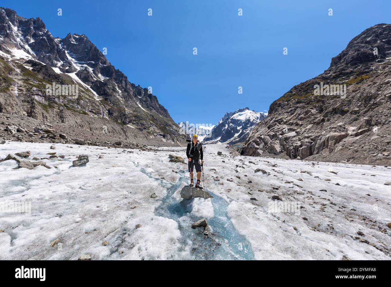 Randonnée sur glacier Mer de Glace, Chamonix, France Photo Stock - Alamy