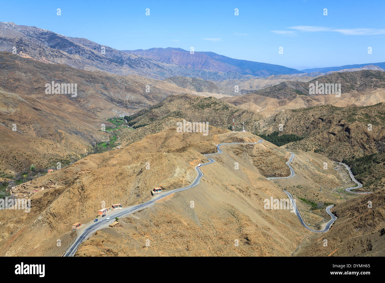 Avis à la vue des montagnes de l'Atlas au Maroc Banque D'Images