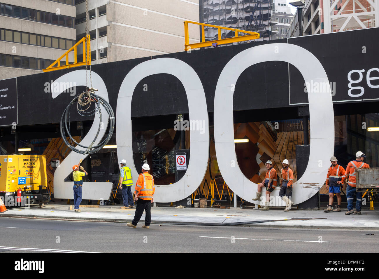 Sydney Australie,nouveau,en,construction,site,travailleurs,site,AU140308008 Banque D'Images