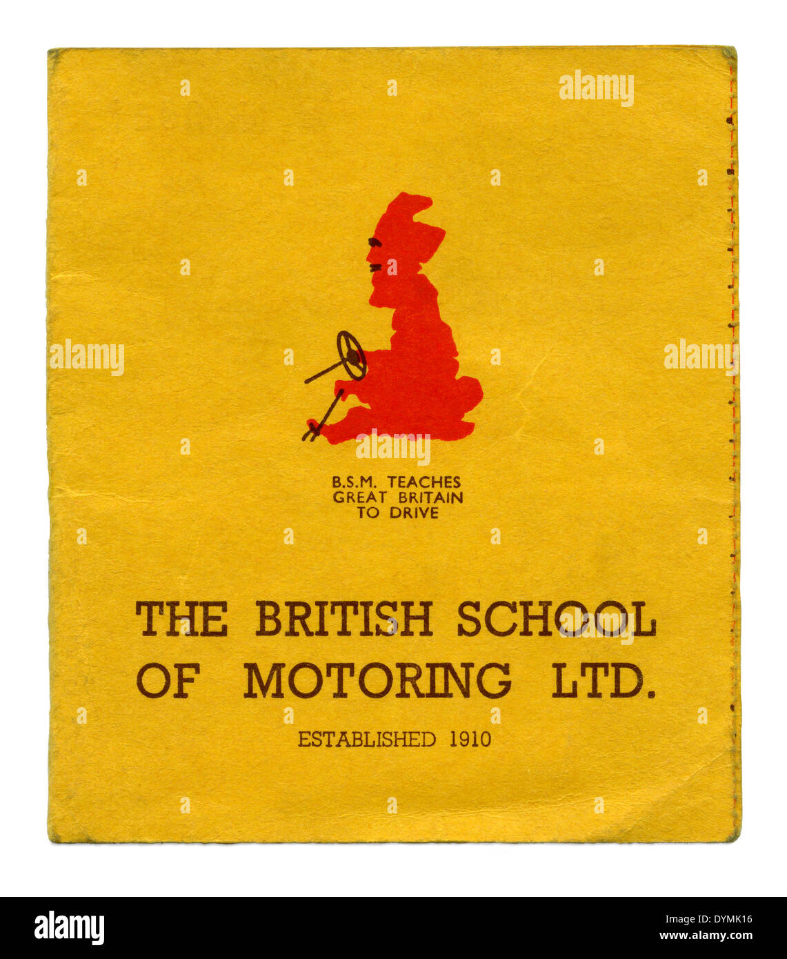 1972 Livret de nomination pour les leçons de conduite avec la British School of Motoring (BSM) Banque D'Images