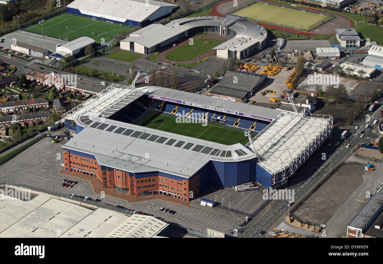 Vue aérienne de West Bromwich Albion aubépines du stade de football de Birmingham, West Brom ie sol. Banque D'Images