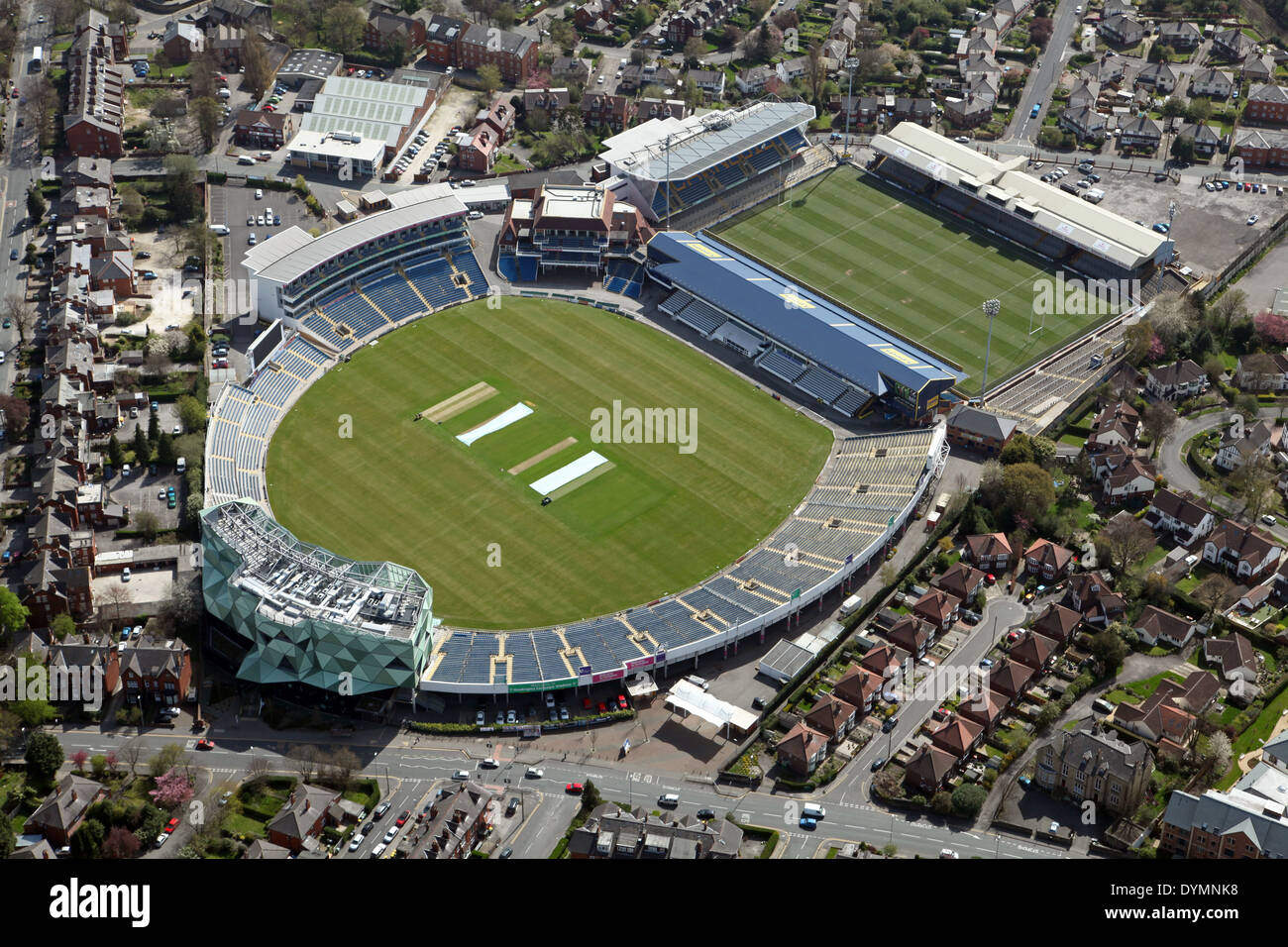 Vue aérienne de Headingley, accueil de la Leeds Rhinos Rugby League & Yorkshire County Cricket Club Banque D'Images