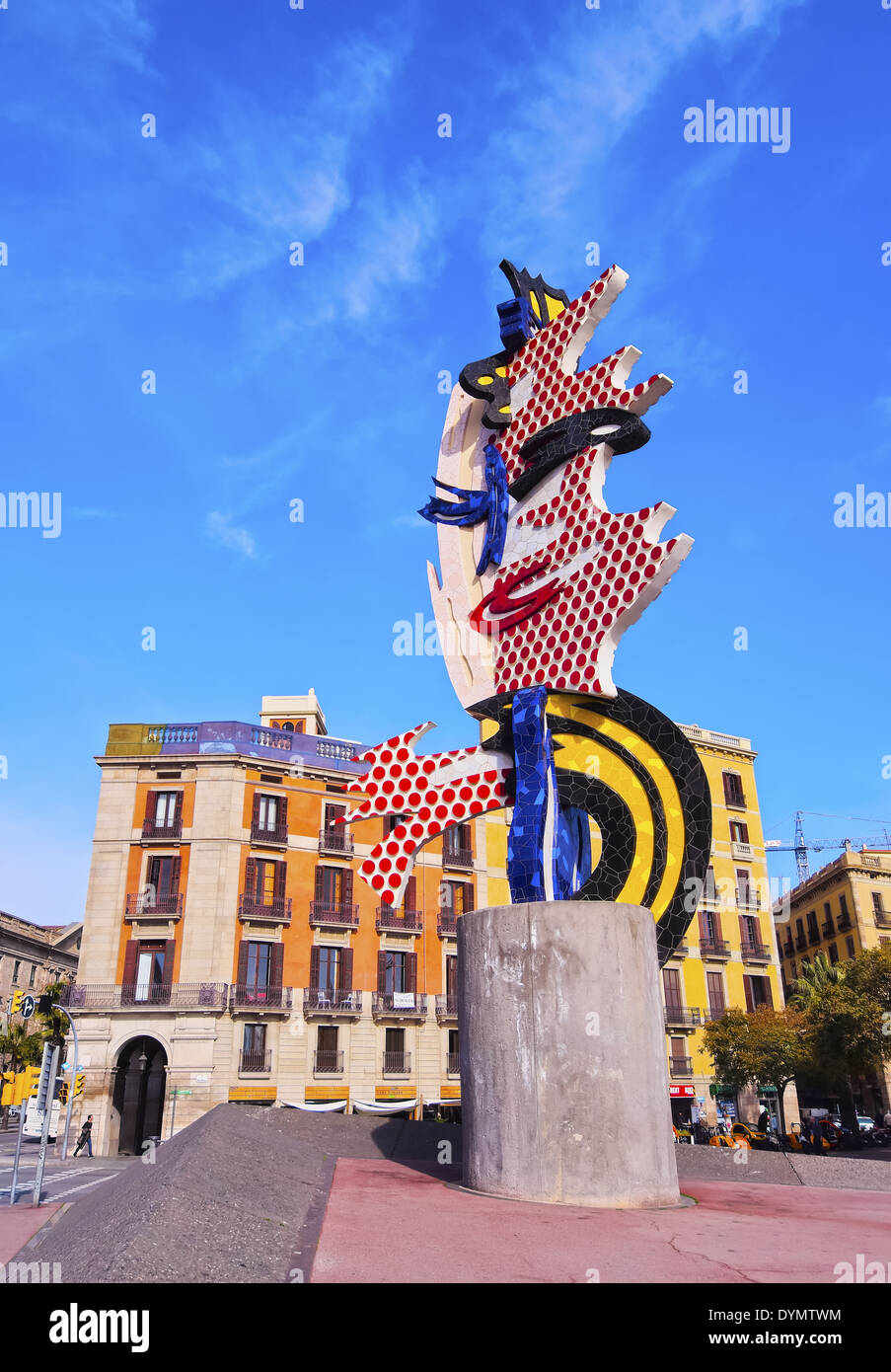 El Cap de Barcelone - une sculpture surréaliste créé par l'artiste pop américain Roy Lichtenstein pour les Jeux Olympiques d'été de 1992 à Banque D'Images