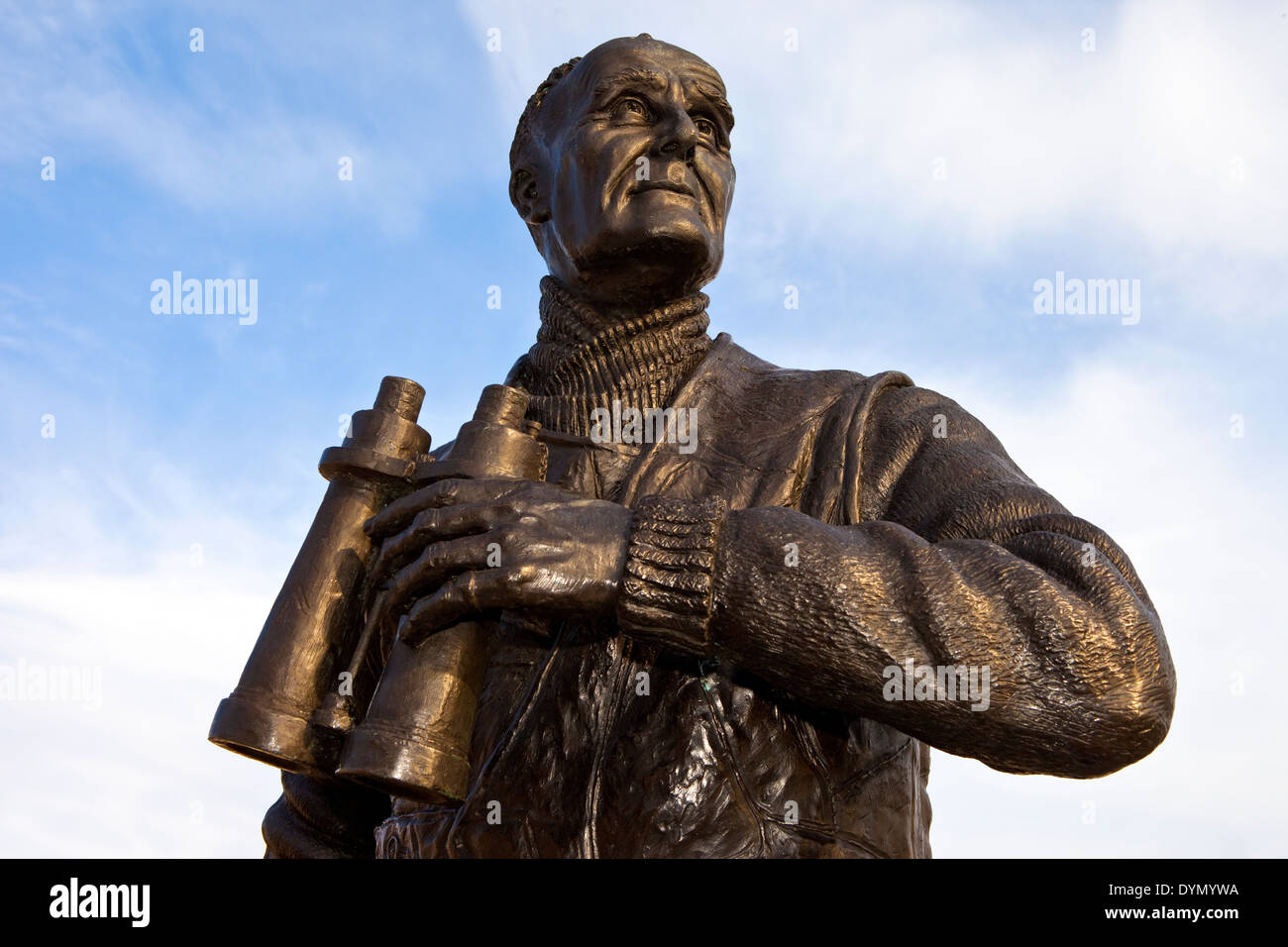 La statue de l'ancien officier de la Marine royale britannique Capitaine Frédéric John Walker situé sur le Pier Head à Liverpool. Banque D'Images