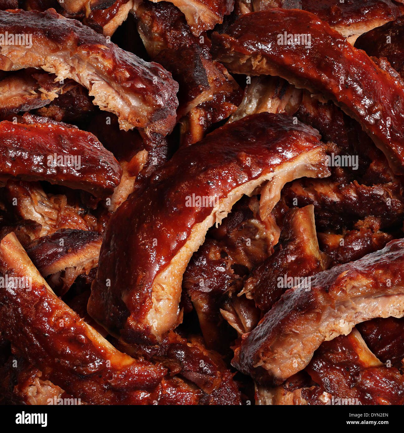 Ribs Barbecue Grille Viande Avec Une Vue Rapprochee D Un Groupe De
