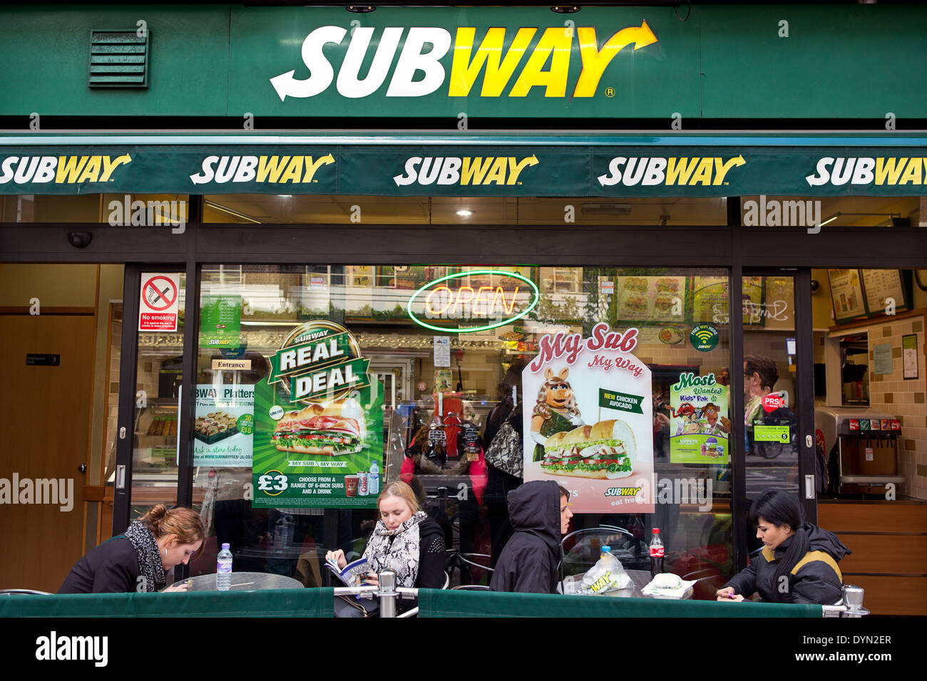 Subway chaîne alimentaire. Banque D'Images