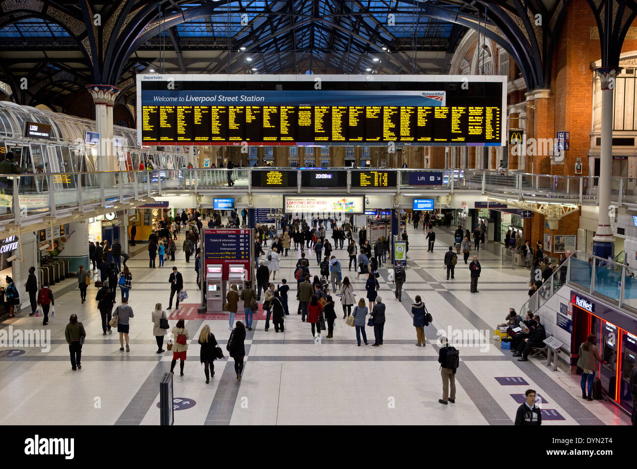 La gare de Liverpool Street. Londres. Banque D'Images