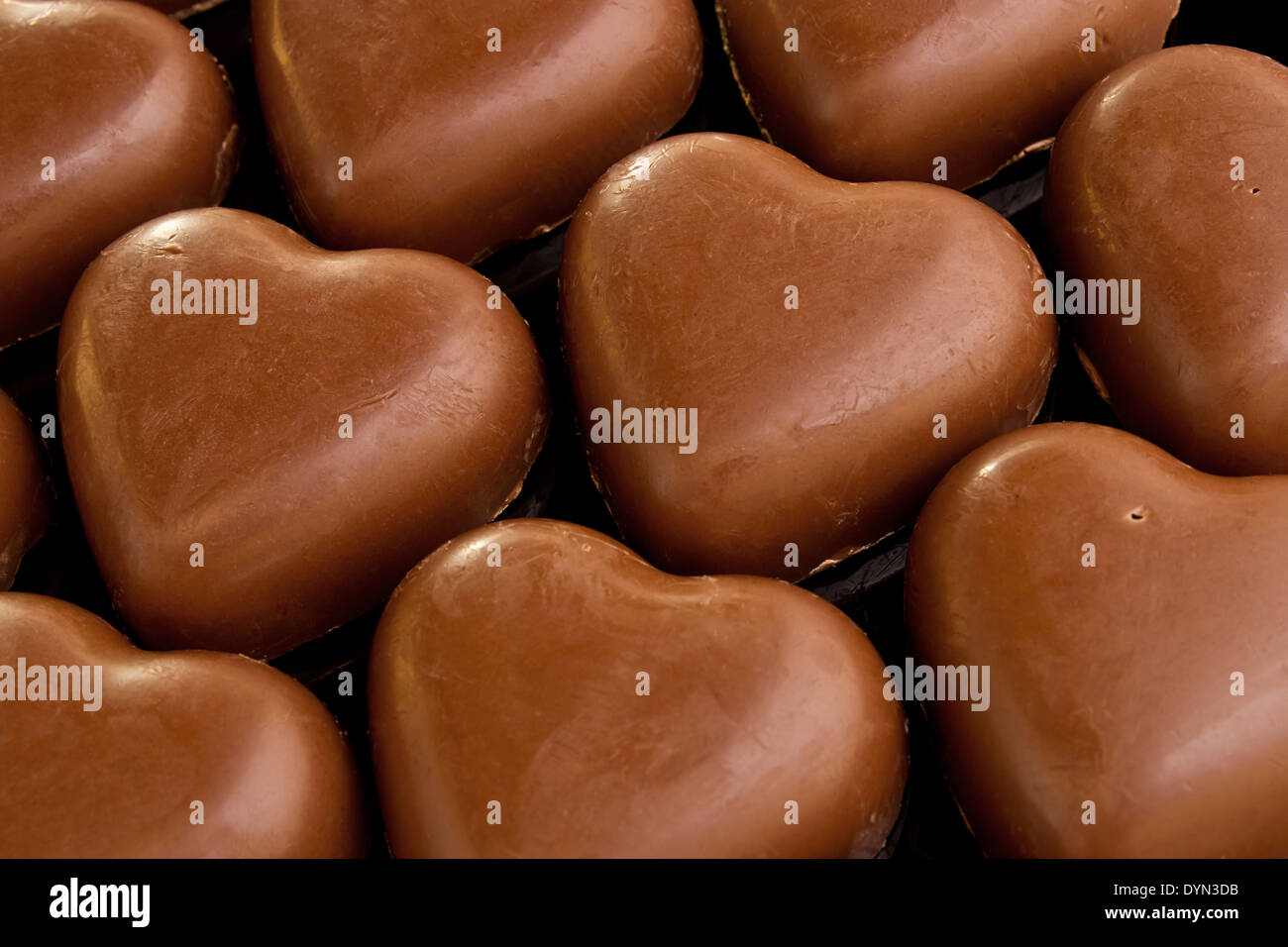 L'amour au chocolat coeur un grand cadeau de Jour de Valentines Banque D'Images