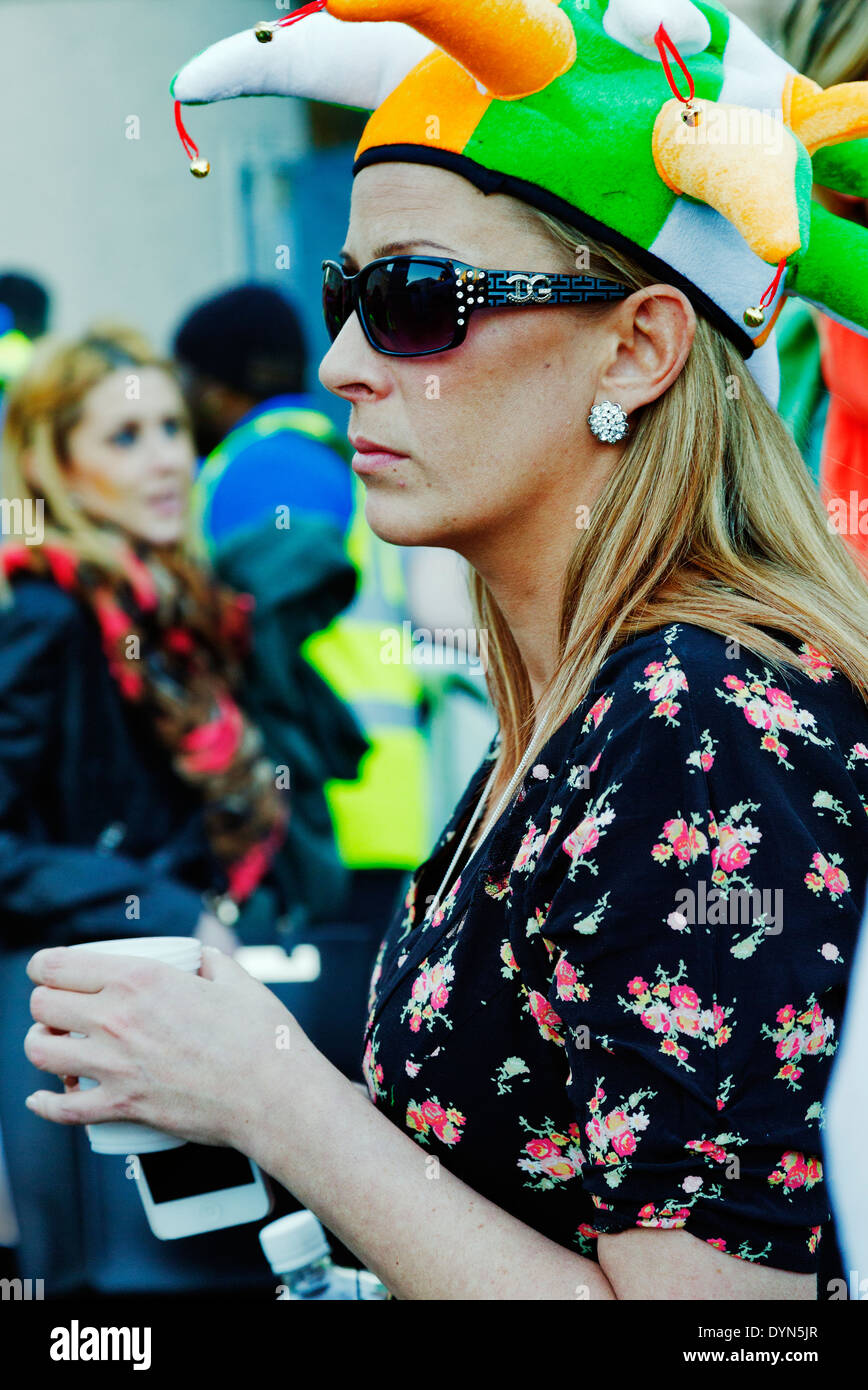 Les célébrations de la Saint-Patrick, Trafalgar Square, London, England, UK Banque D'Images