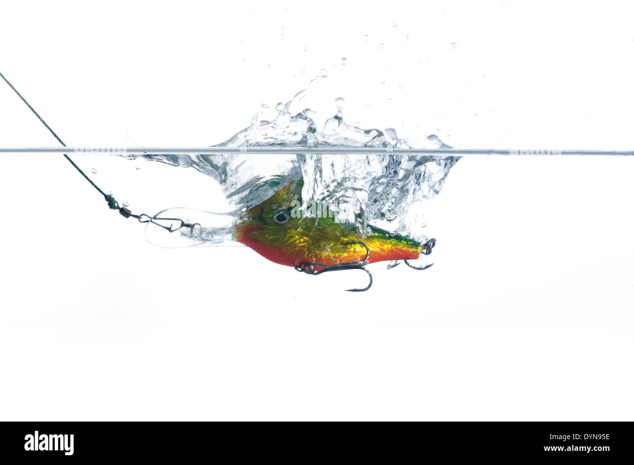 Wobbler pour la pêche dans l'eau Banque D'Images