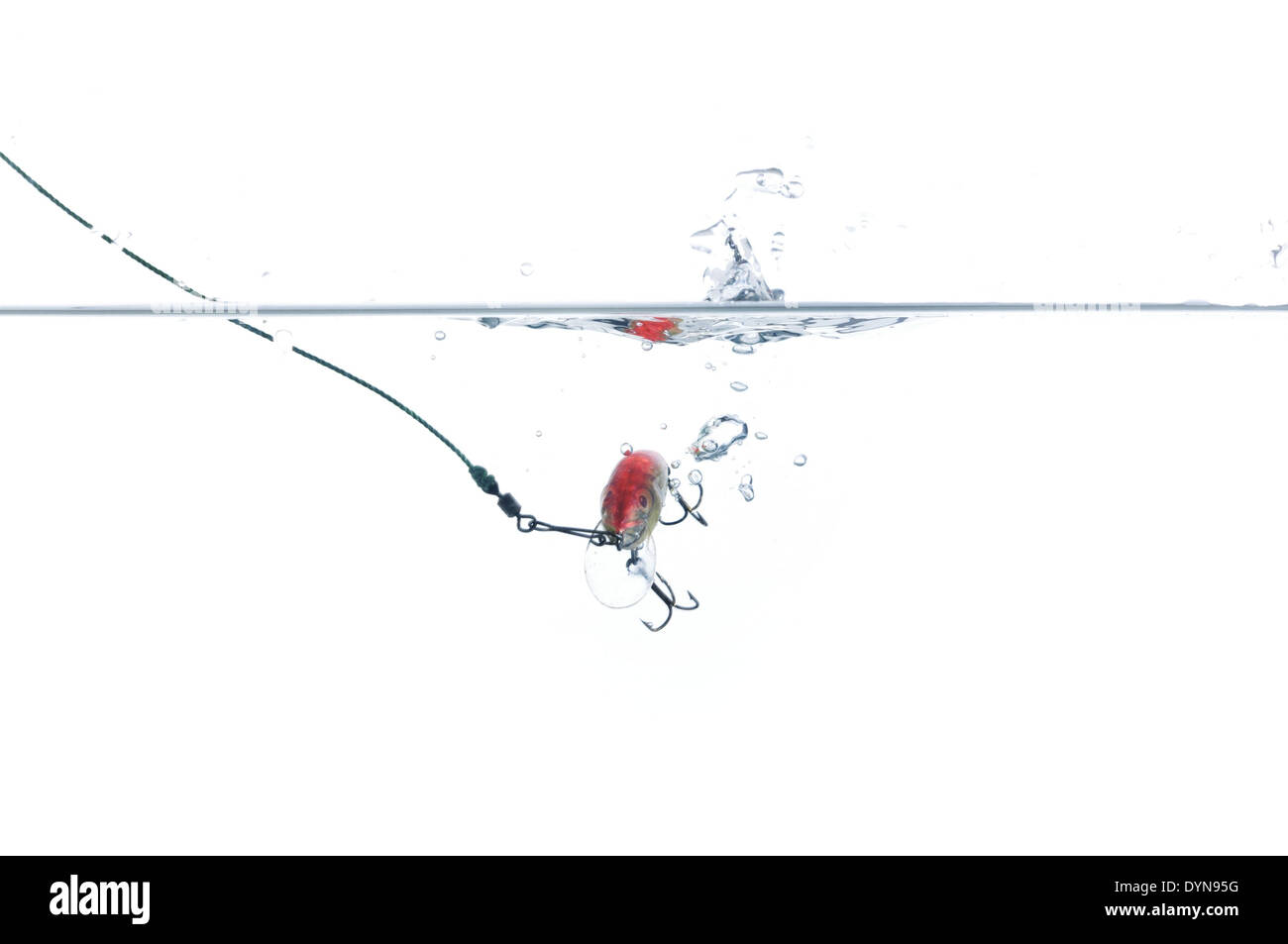 Peu de pêche dans l'eau wobbler Banque D'Images