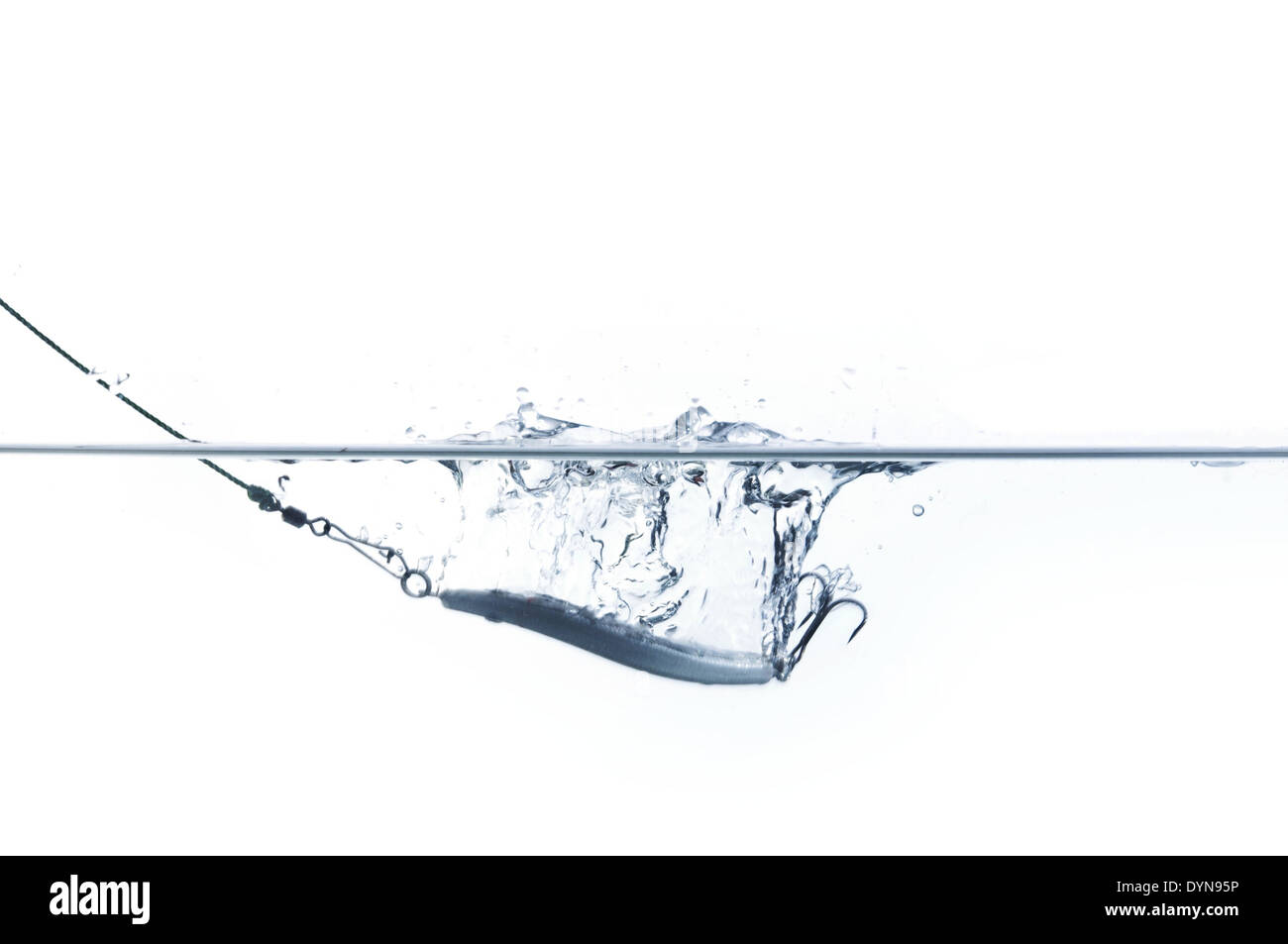 Wobbler pour la pêche sur fond blanc Banque D'Images
