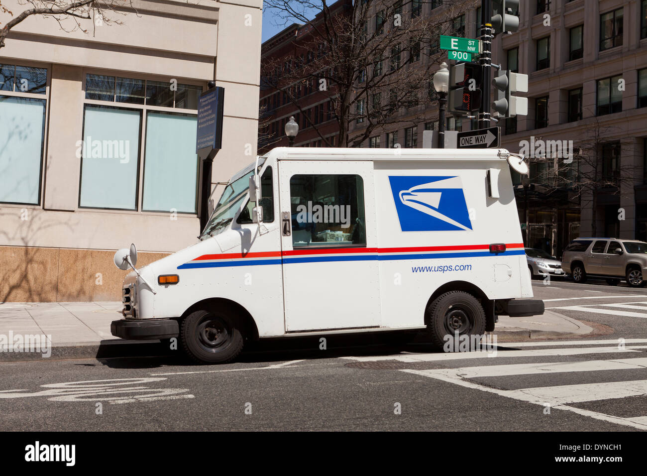 Le US Postal Service delivery truck - Washington, DC USA Banque D'Images