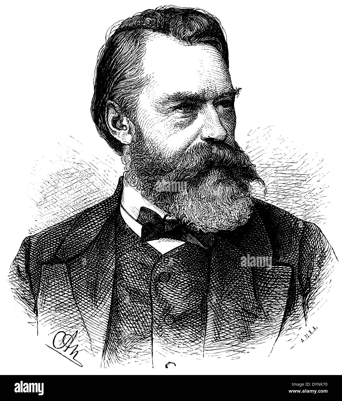 Ferdinand Gregorovius (né le 19 janvier 1821) Banque D'Images