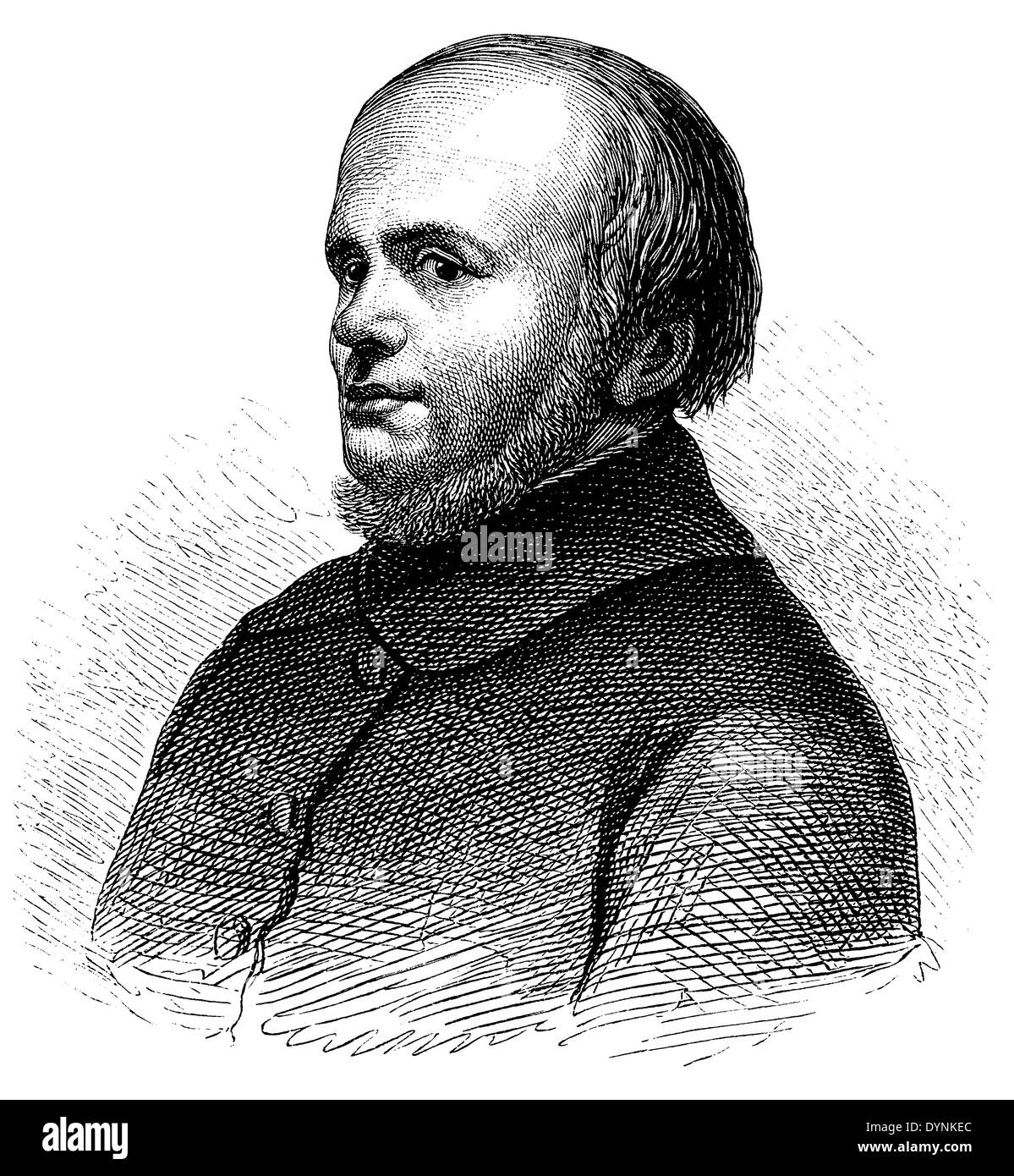 Franz Theodor Kugler (né le 19 janvier 1808, est décédé le 18 mars 1858) Banque D'Images