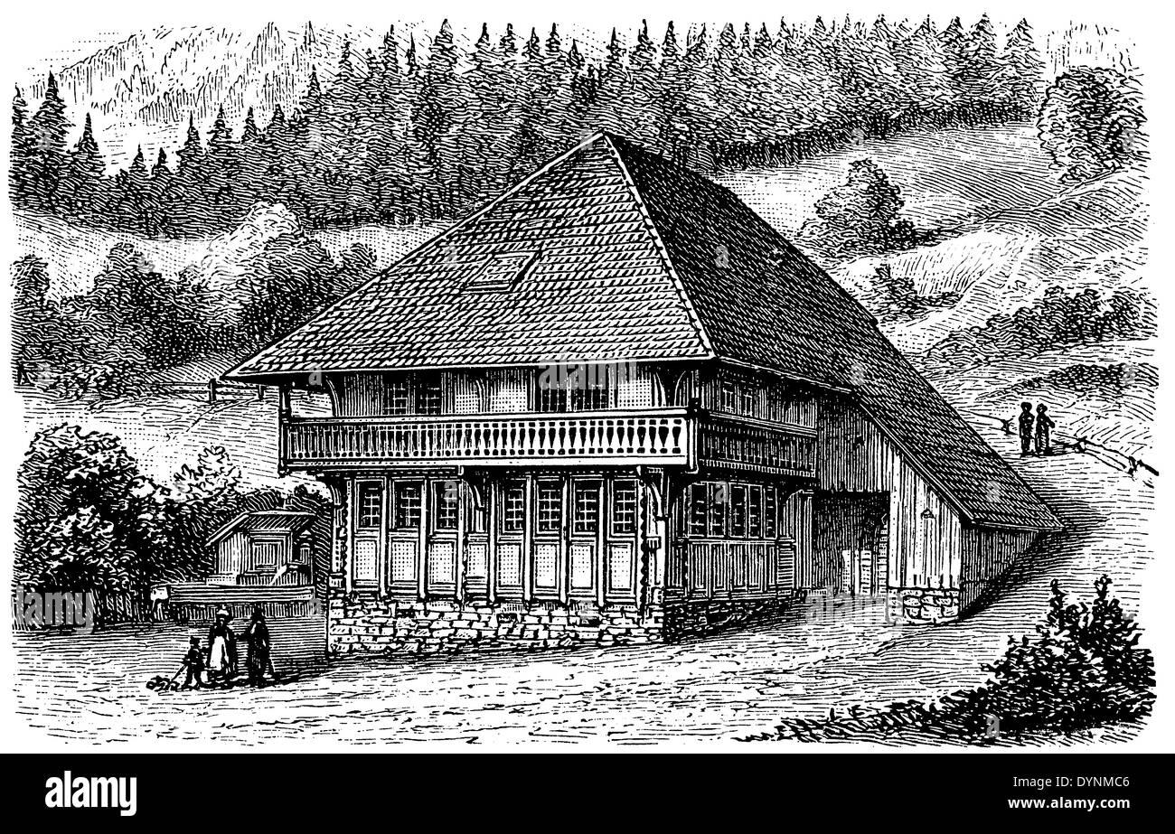 Gîte rural Maison de la Forêt-Noire : Banque D'Images