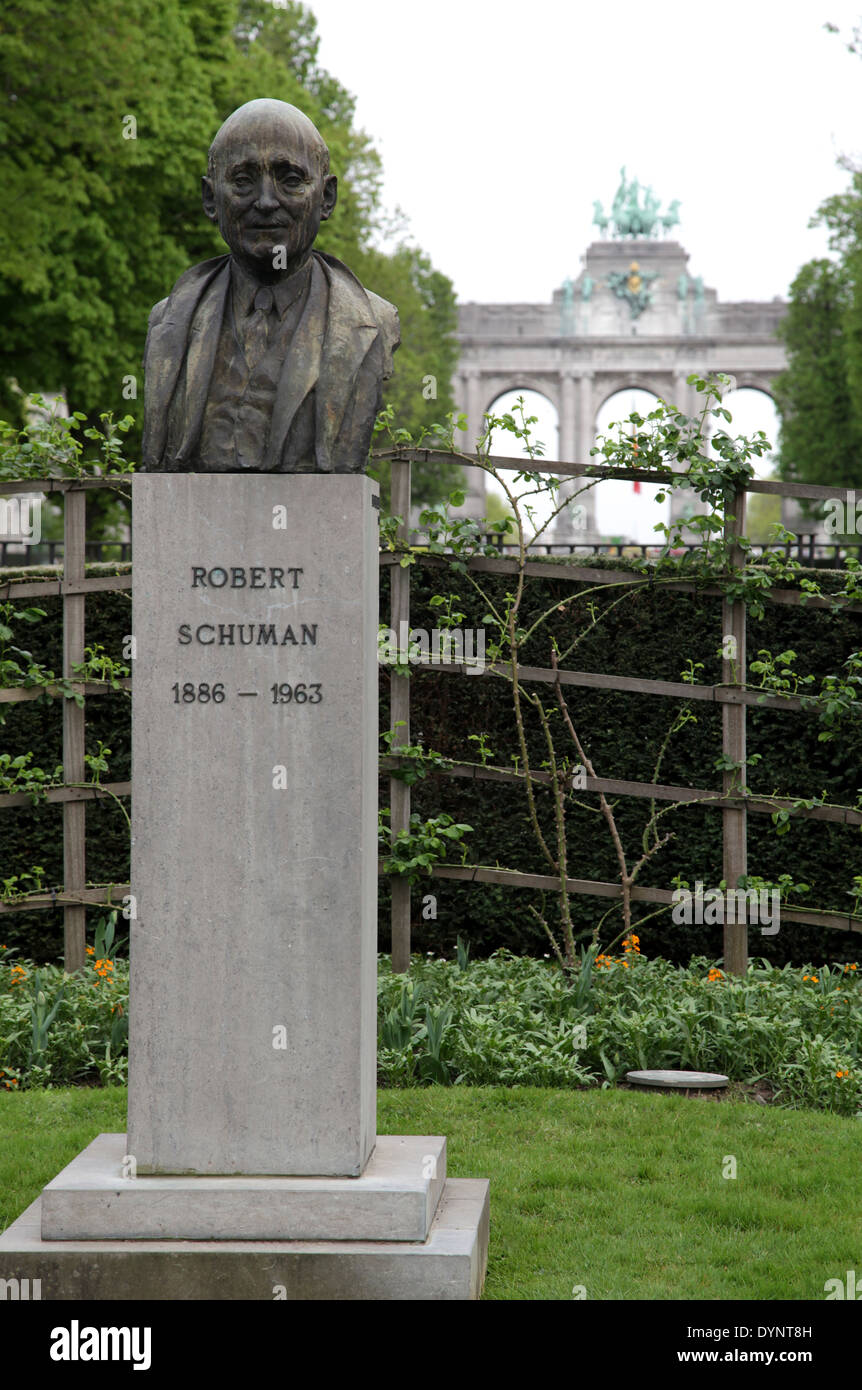 Robert Schuman 1886-1963.homme d'État français.Deux fois premier ministre de la France.un réformiste ministre des Finances et un ministre des Affaires étrangères. Banque D'Images
