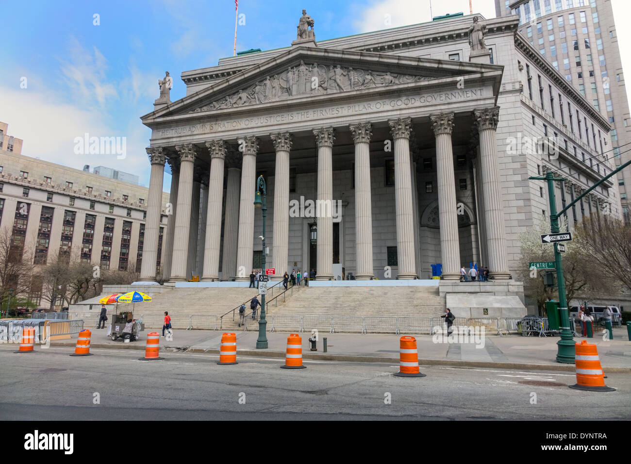 New York County Courthouse Cour Suprême de New York City, USA Banque D'Images