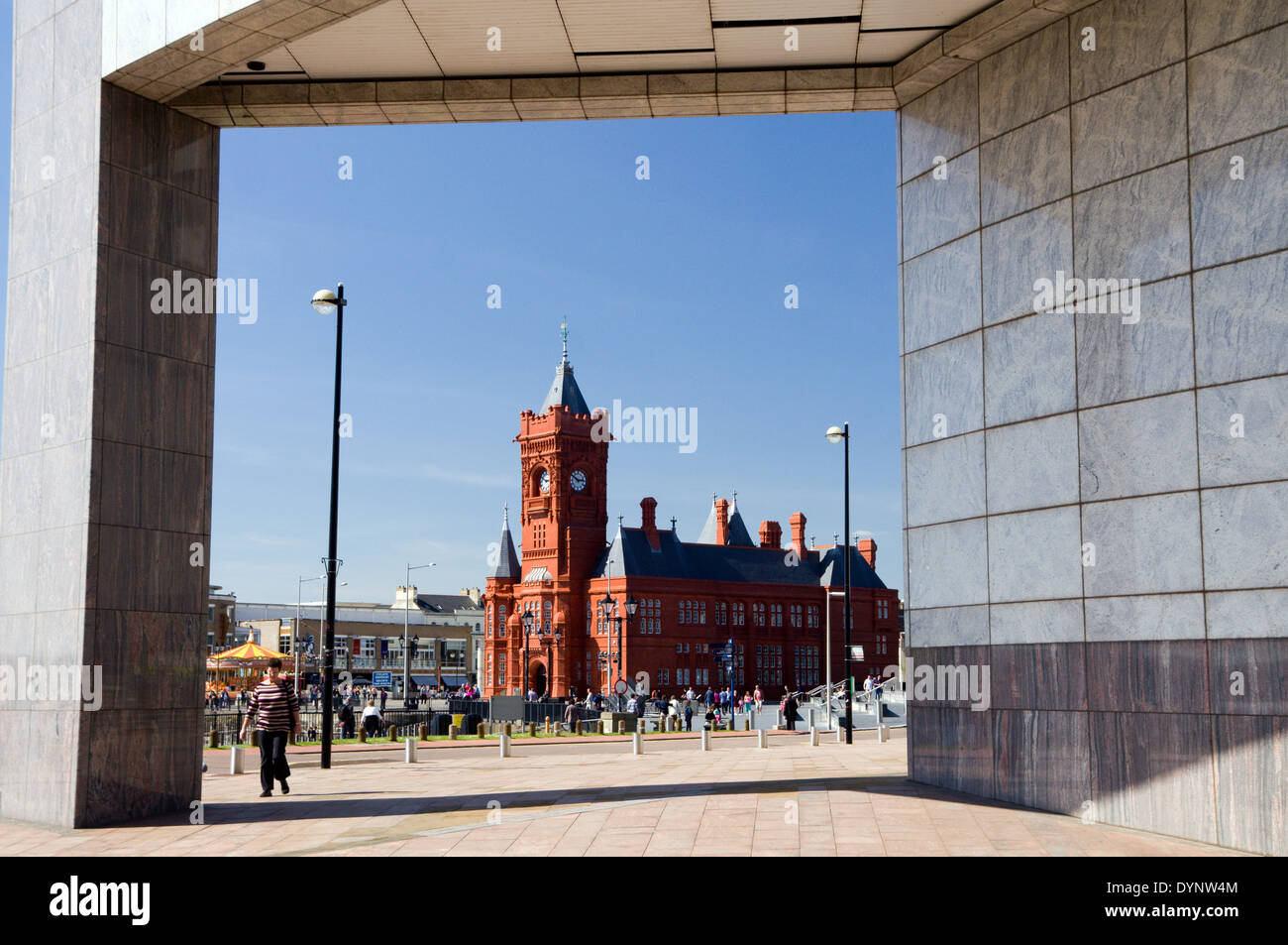Victorian Pierhead Building, la baie de Cardiff, Pays de Galles, Royaume-Uni. Banque D'Images