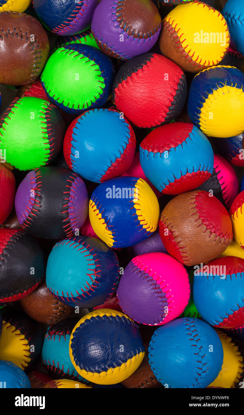 Prendre plein cadre de cuir traditionnelles boules pelote Banque D'Images