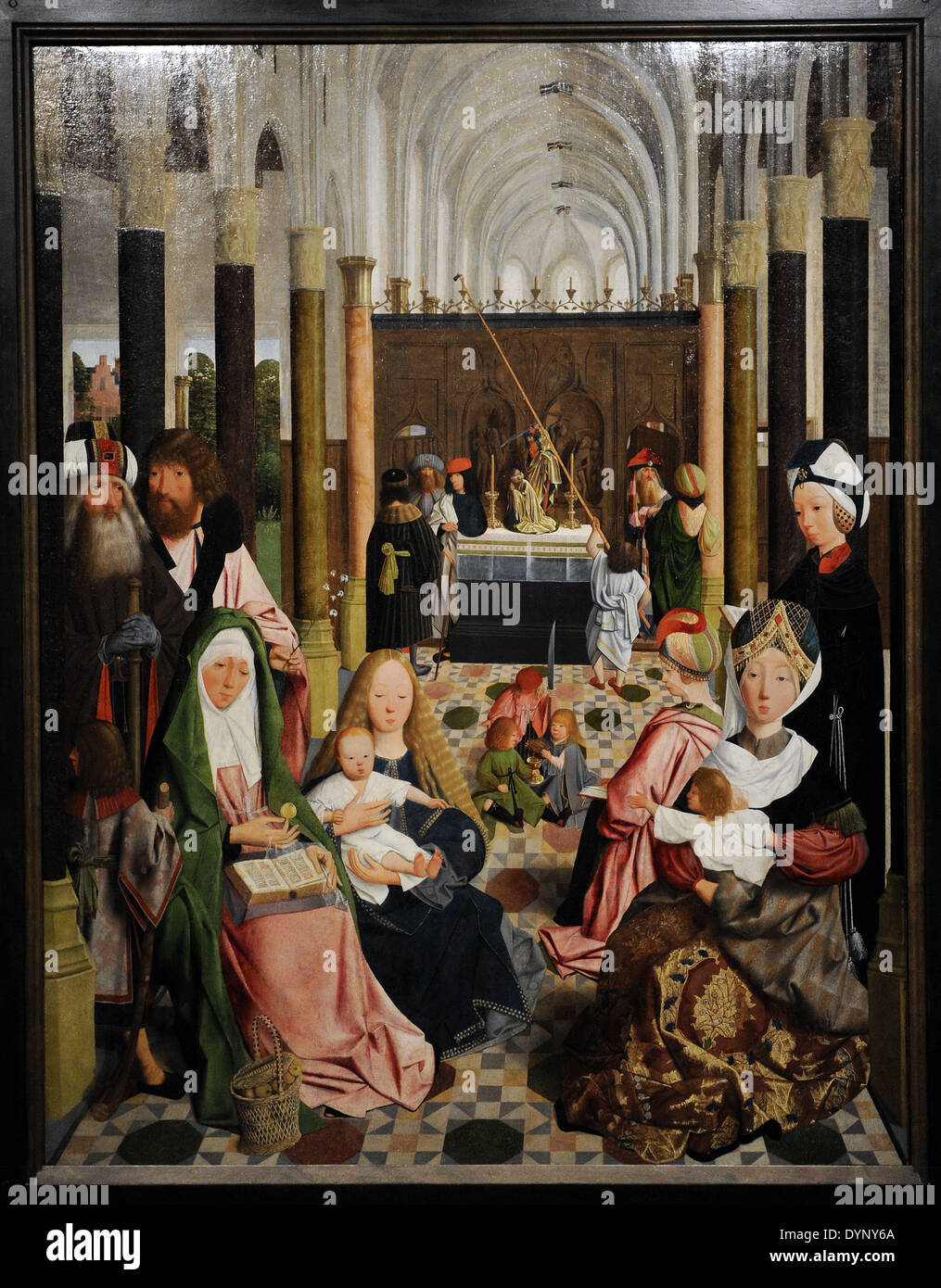 Atelier de Geertgen tot Molenbeek-saint (ch. 1455/65-1485/95). La Sainte parenté, c. 1495. Rijksmuseum. Amsterdam. La Hollande. Banque D'Images