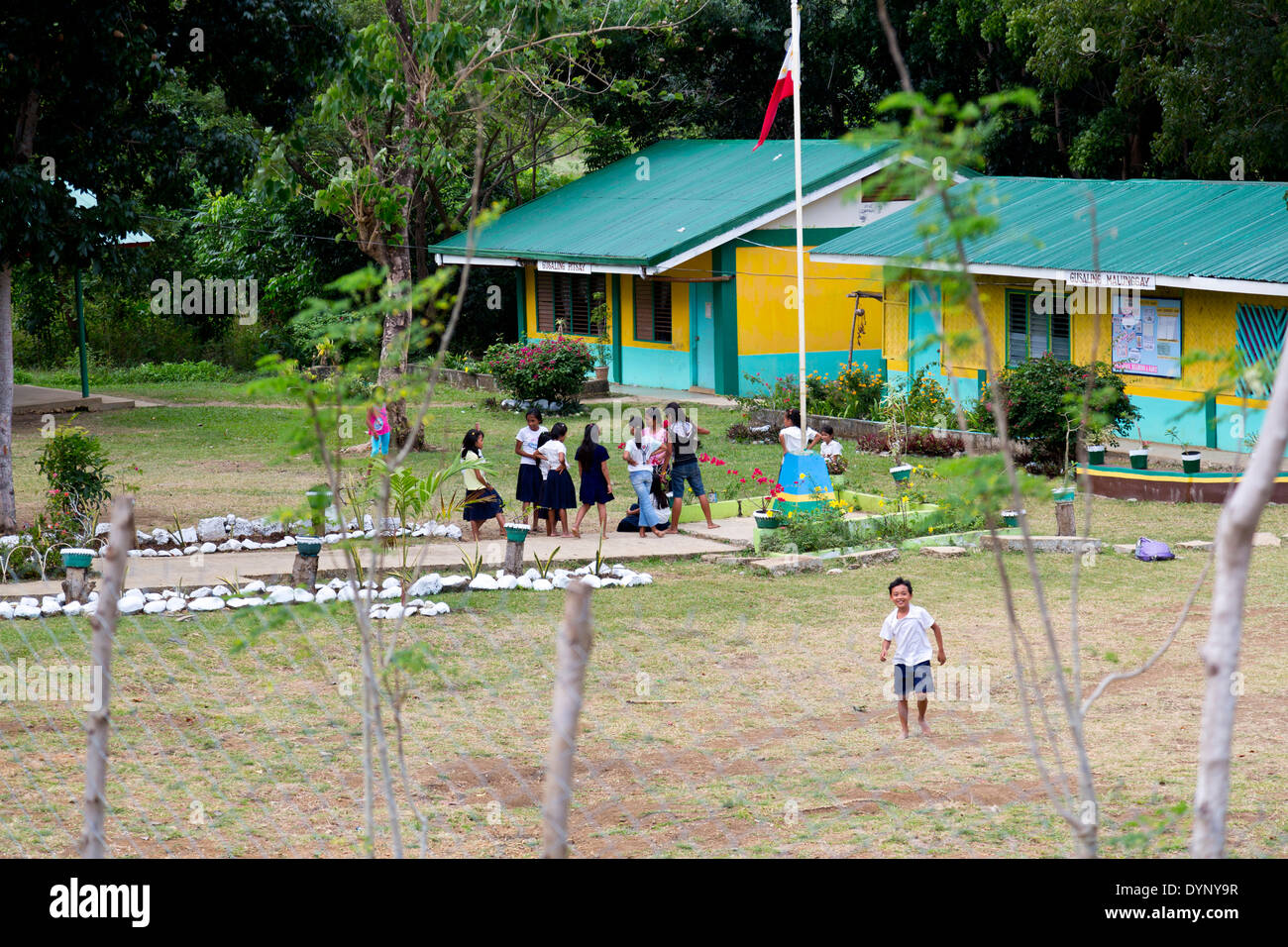 D'école à Puerto Princesa, Palawan, Philippines Banque D'Images