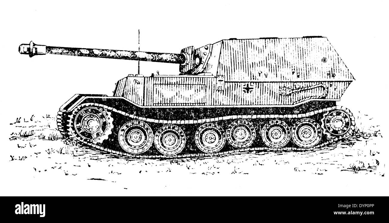 Elefant, Matai Tiger, canon automoteur (SPG), l'Allemagne, la seconde guerre mondiale Banque D'Images